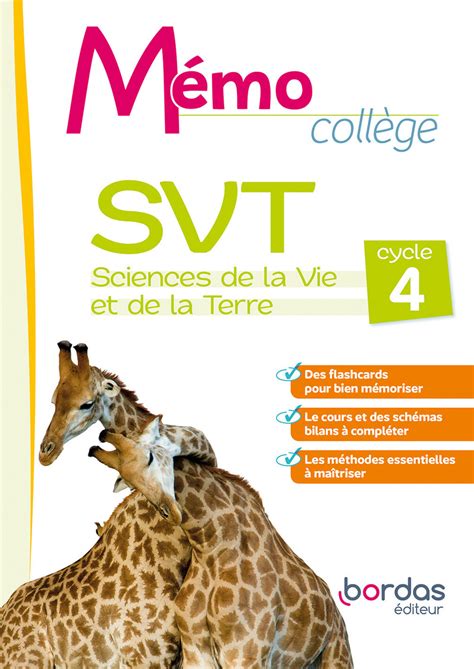 Memo College Svt Cycle 4 Bordas Mémo Collège SVT Cycle 4 * Cahier de l'élève | Bordas éditeur